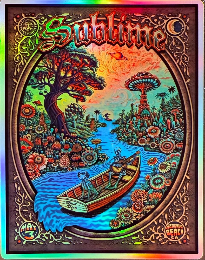 SUBLIME REDONDO BEACH POSTER/STICKER MAY 3RD 2025 FOIL