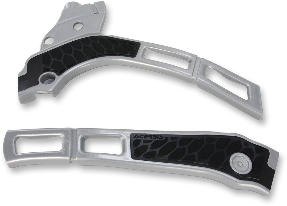 Acerbis X-Grip Silver/Black Frame Protectors (2464741015)