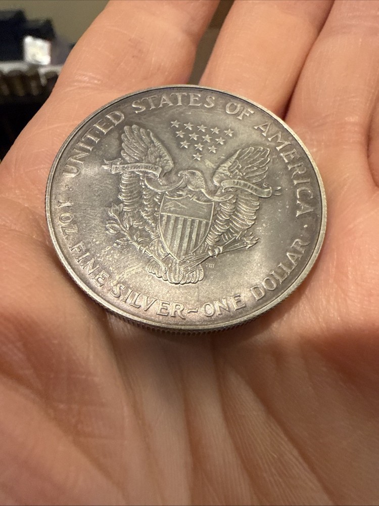 1996 American Silver Eagle BU Purple Toning
