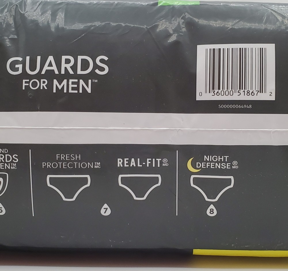 Depend Mens Guards 84ct Maximum Absorbency Bladder Control Pads Dry Odor Shield