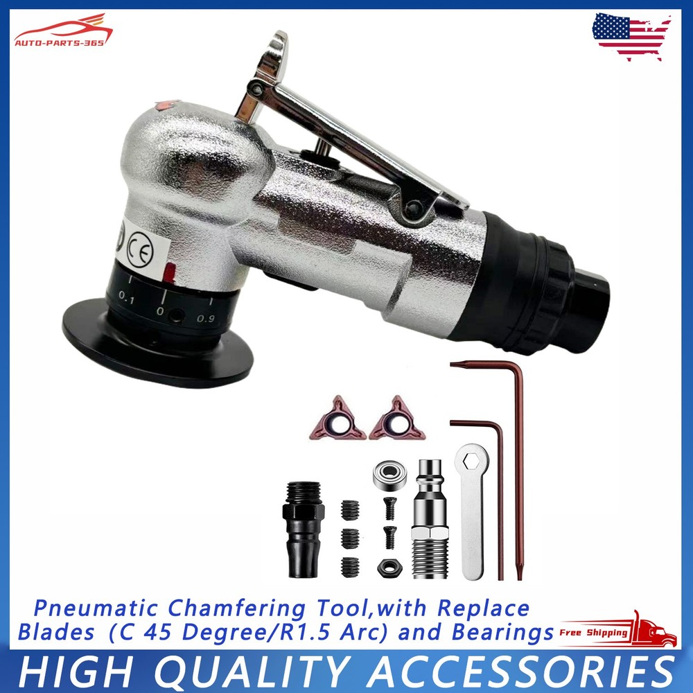 NEW 45° & R1.5 Arc Air Chamfering Tool Replaceable Blades with Bearings