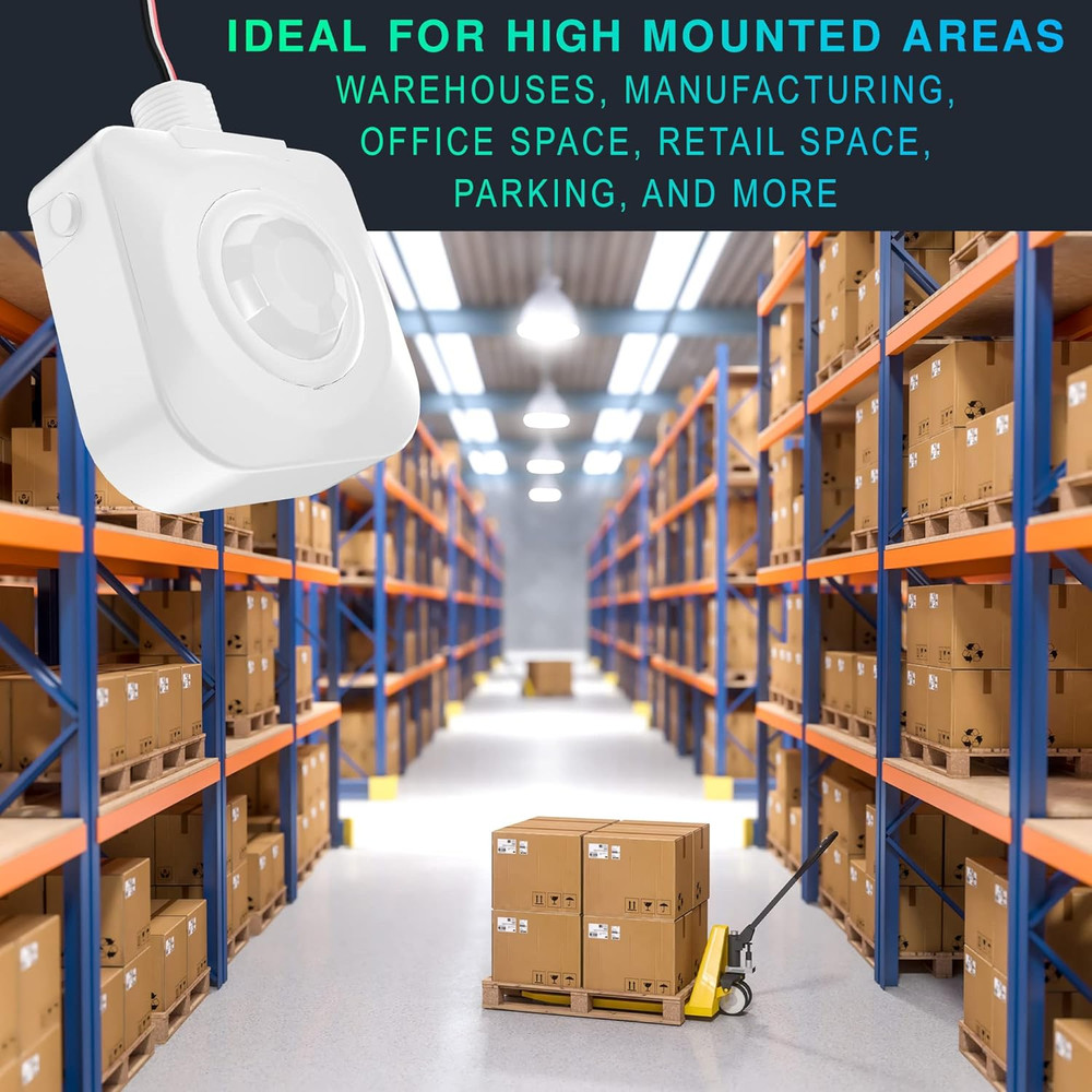 Single Pack Ceiling Occupancy Motion Sensor, Passive Infrared Technology, High B