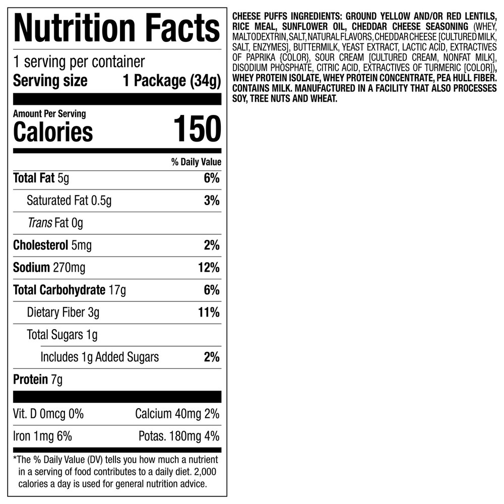 Cheese Puffs for Weight Loss Support, 8 Count