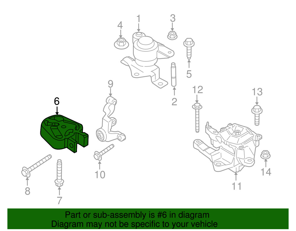 Genuine Ford Trans Mount DP5Z6068A
