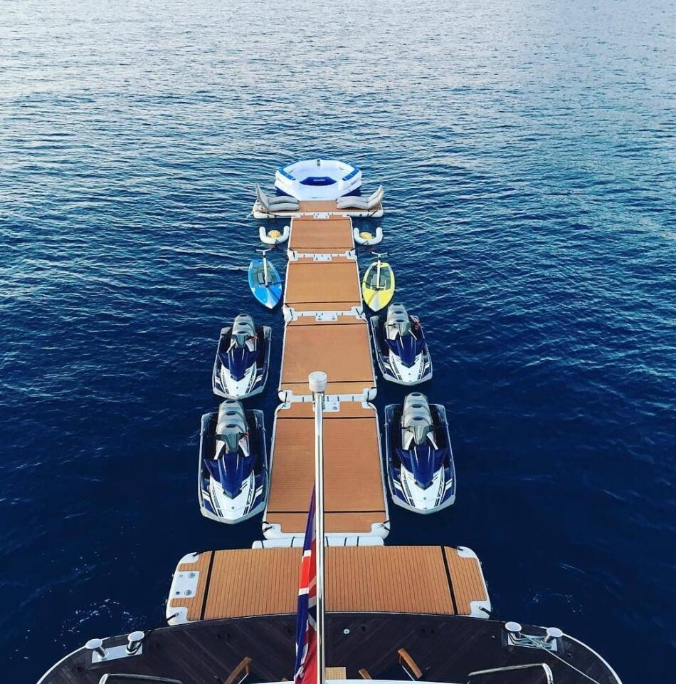 Inflatable Floating Dock Inflatable Floating Mat Water Platform for Lake Pool