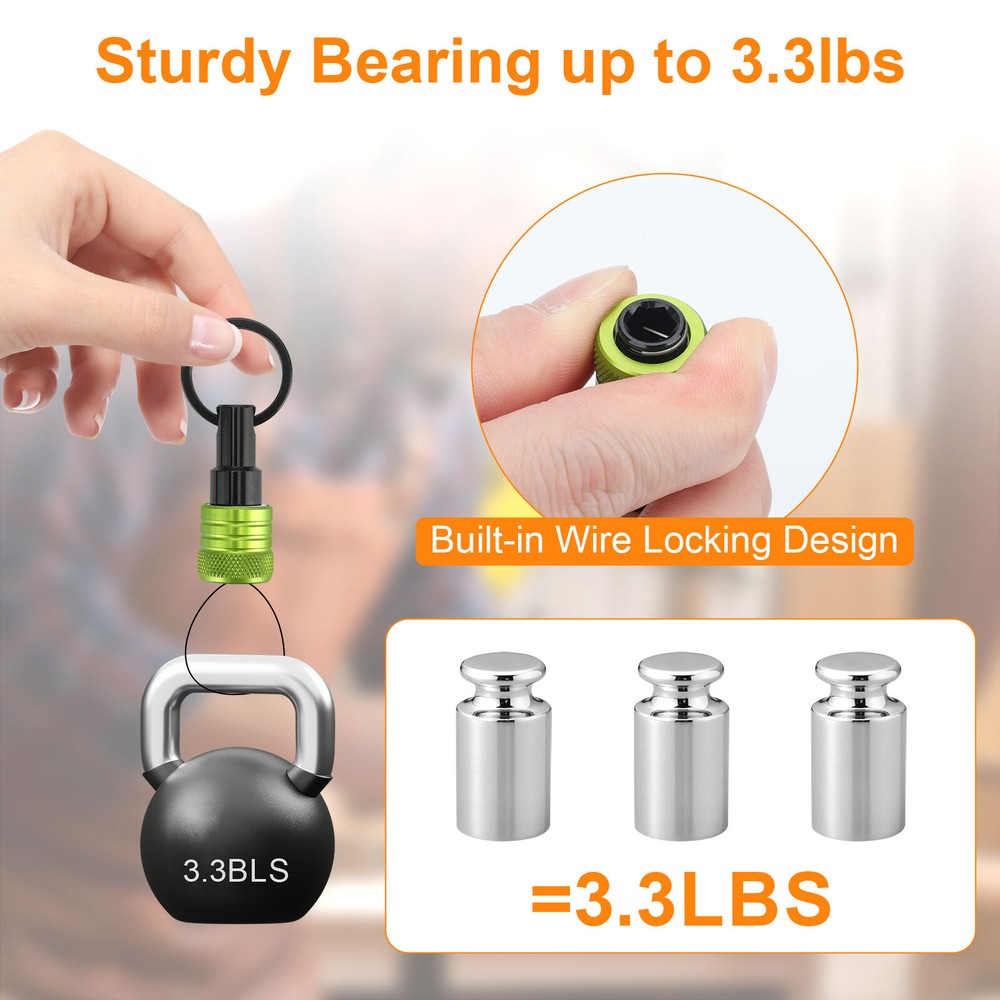 1/4" Hex Shank Quick Release Keychain Screwdriver Drill Bit Holder Bit Set 6PCS