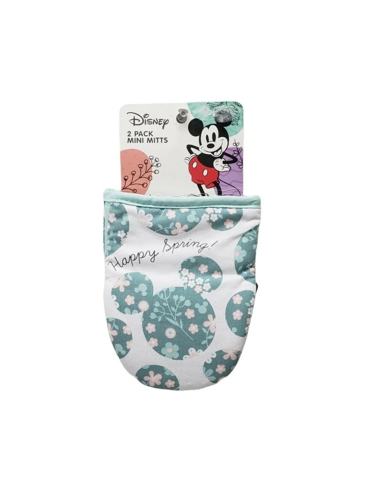 Disney Mickey Mouse Spring 2 Mini Oversized Oven Mitts Kitchen 5.5" × 7" NEW