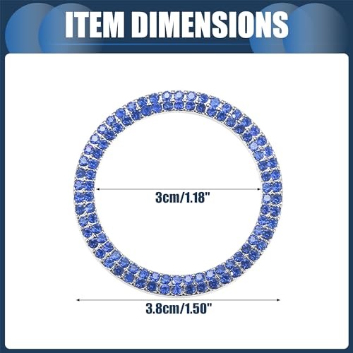 Universal Bling Car Engine Start Stop Button Cover, Car One Click Deep Blue