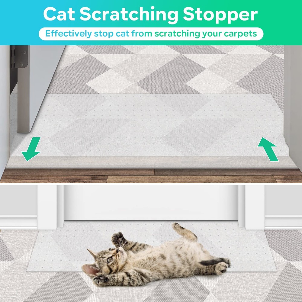 8.2ftx12.2inch Cat Carpet Protector Robust Plastic Pets Scratch Stopper for C...