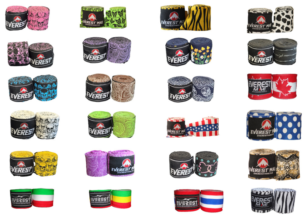 Everest MAE Boxing Hand Wraps 180" Muay Thai Training Wraps Hook n Loop Closure