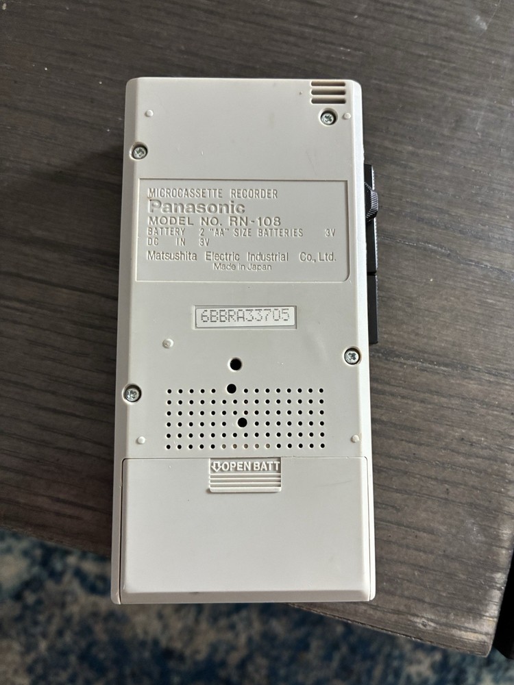 Vintage Panasonic Microcassette Recorder