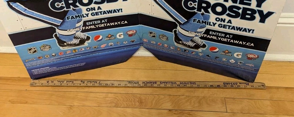 Sidney Crosby Penguins Cardboard And Plastic Store Display Sign Standee