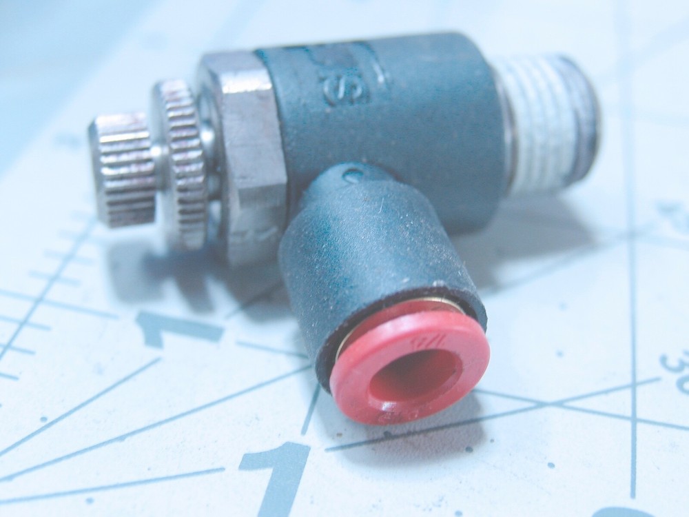 ( SMC # 2200F) Adjustable Valve speed Controller 1/4" Tube Fitting
