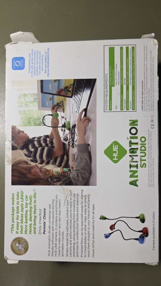 HUE Animation Studio Stop Motion Kit USB Camera Software & Book Complete