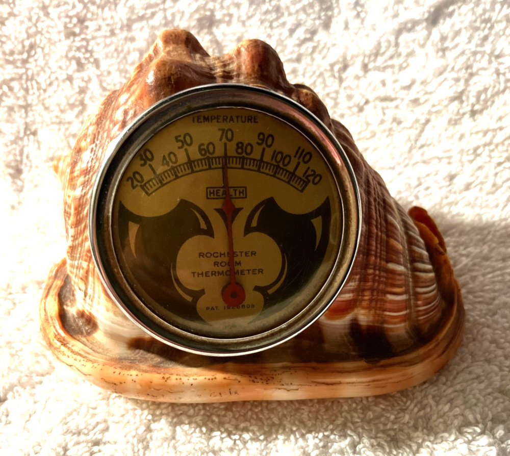 Vintage  Rochester Room Thermometer in a Shell