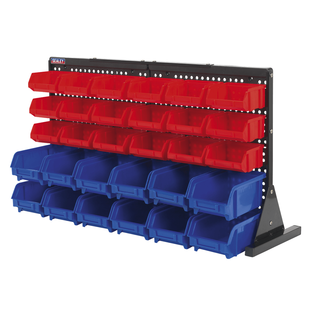 Sealey TPS1218 Bench Mounted Bin Storage System and 30 Bins