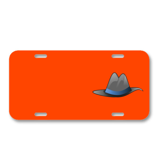 Slouch Hat Hat Floppy Hat On License Plate Car Front Add Names