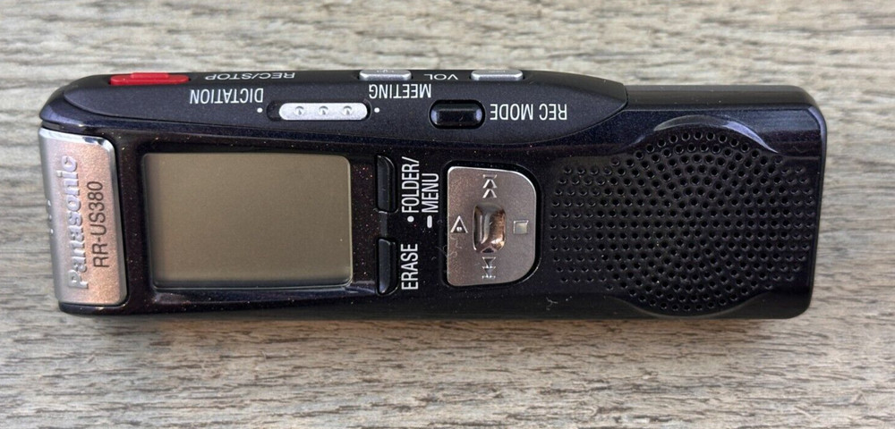 Panasonic RR-US380 Compact IC Digital Voice Recorder - Tested - USB