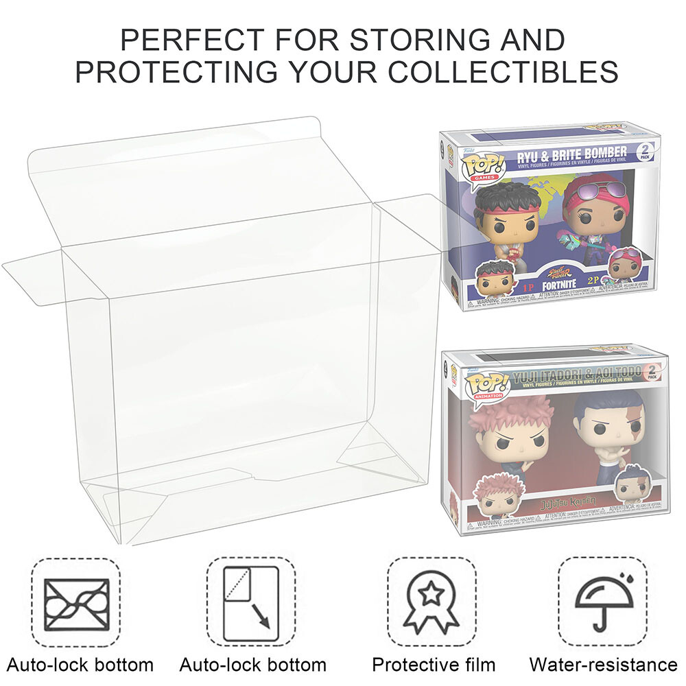Pop Protector Case For Funko Pop 2 Pack Boxes Vinyl Figures Collectibles Display