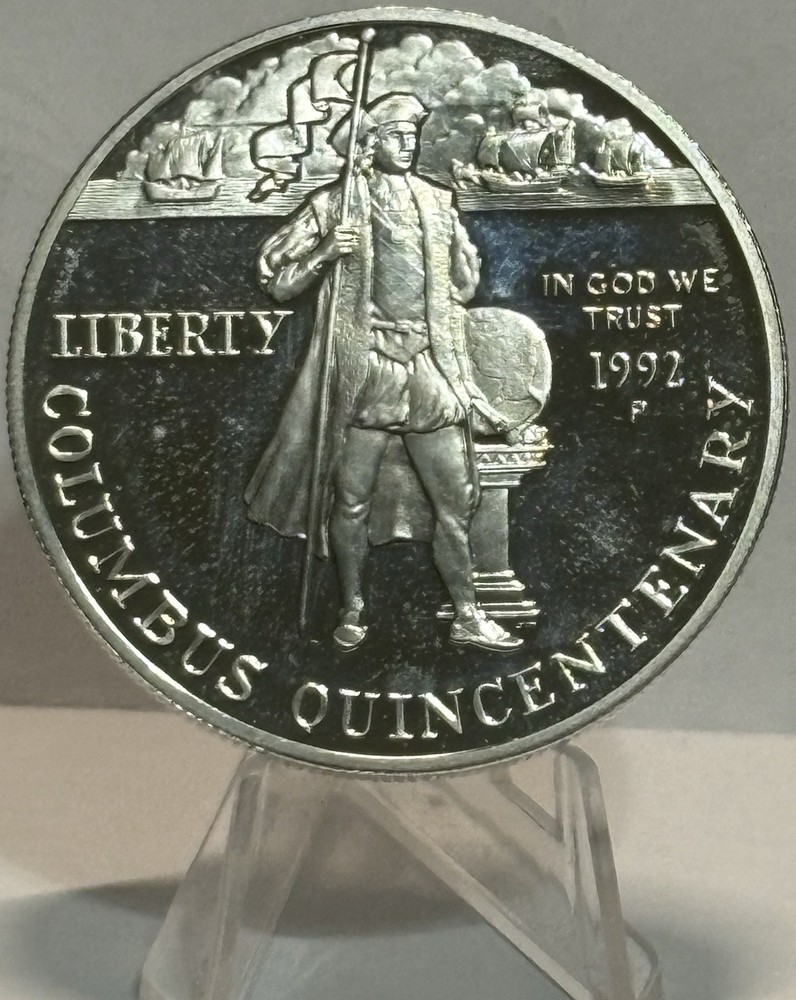 1992 P Columbus Quincentenary Proof Silver Dollar, 90% Silver! 🔥
