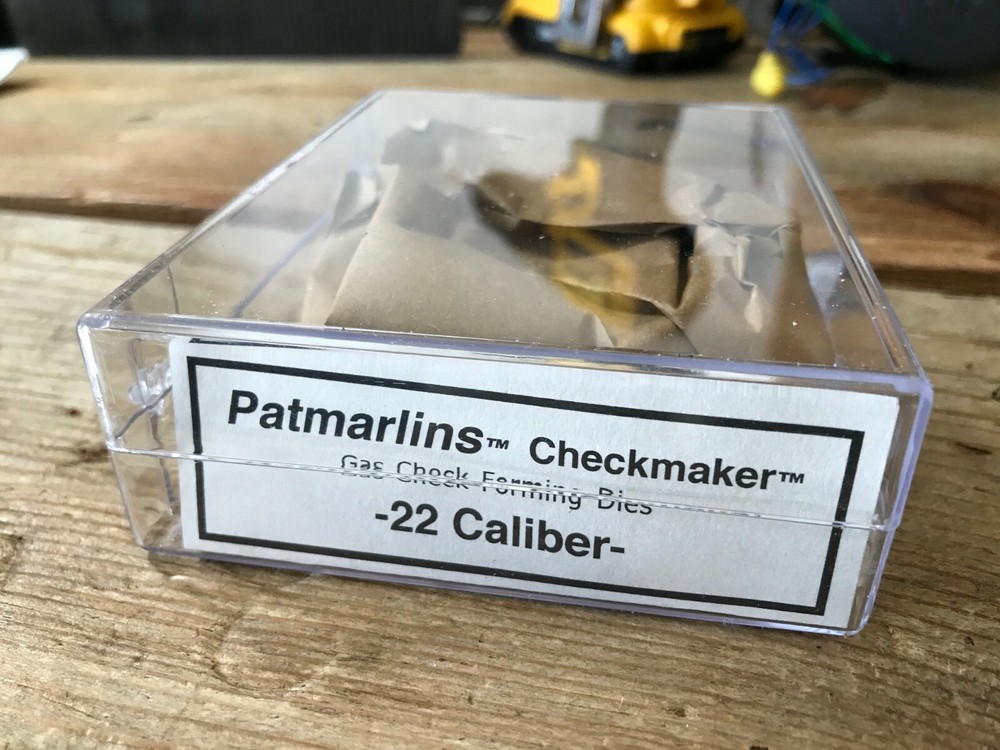 22 cal Patmarlins Checkmaker Gas Check Forming Tool and Die Set