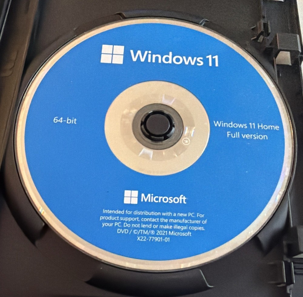 Microsoft Windows 11 Home Full Version 64-bit Software (PC) *DISC ONLY - NO KEY*
