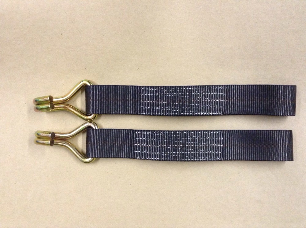 2-USA Ratchet Strap Replacement Ends WH Fixed End Truck &  Trailer Tie Down BK