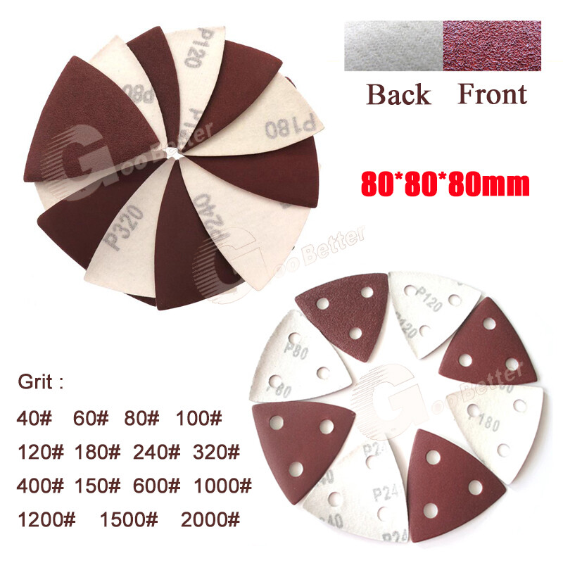 80*80*80mm Triangular Red Sandpaper Wet&Dry Sanding Paper Self-adhesive 40-2000P