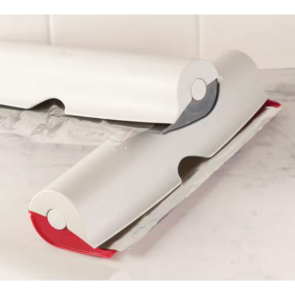 Gray Refillable Wrap Dispensers (Set of 2)