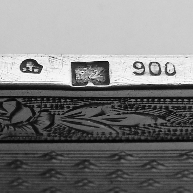 Austrian Silver Comb and Case 1930 Maker FZ