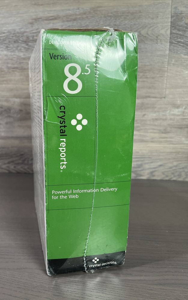 Crystal Reports 8.5 Developer Edition Windows New Factory Sealed Box