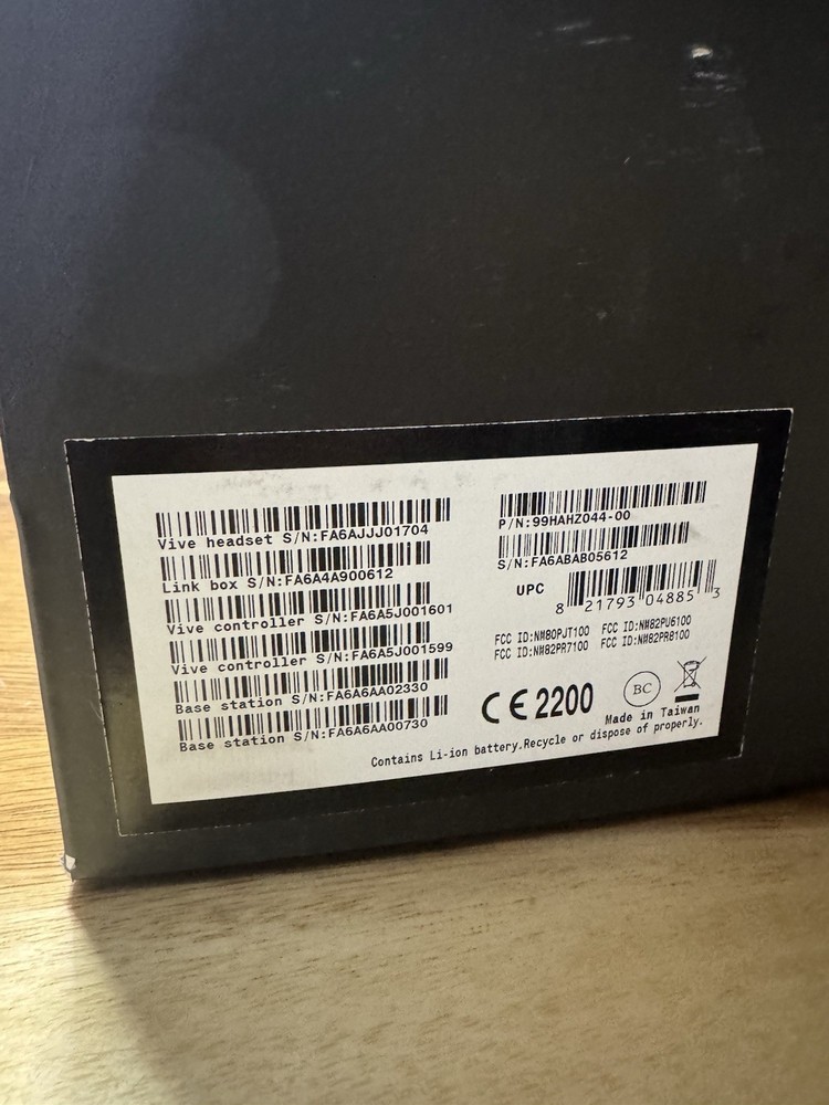 HTC Vive VR System Complete Open Box Headset Controllers Base Stations SteamVR