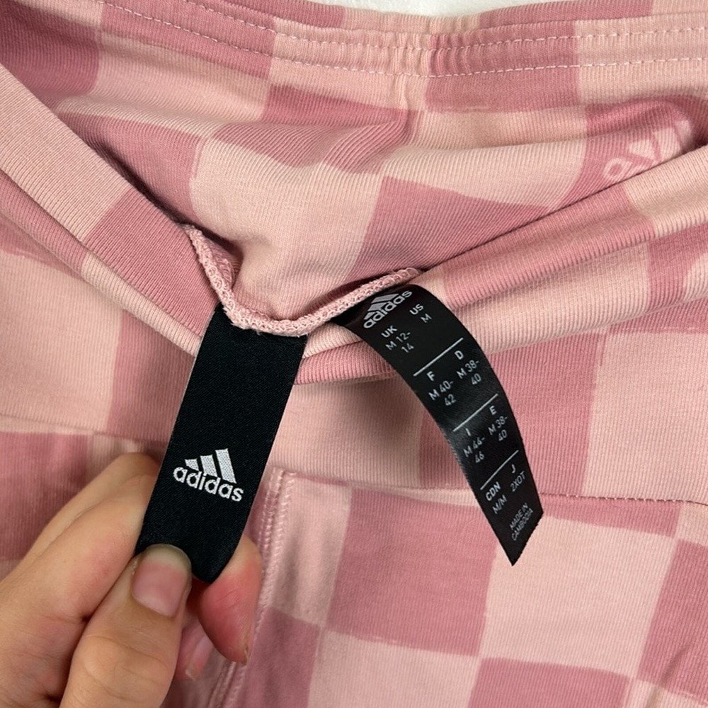 Adidas Pink Checkered Leggings