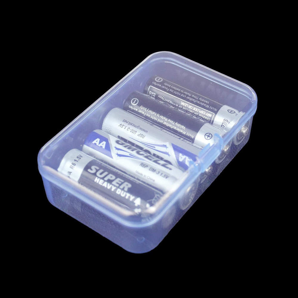 12 Pieces Mini Rectangular Plastic Boxes Empty Storage Organizer Containers with