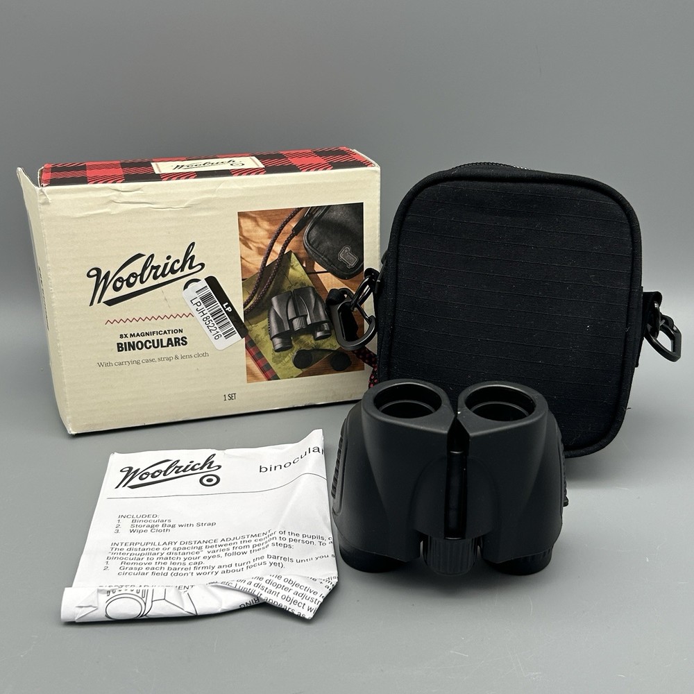 Woolrich Binoculars 8x Magnification Binoculars with Case & Strap Compact