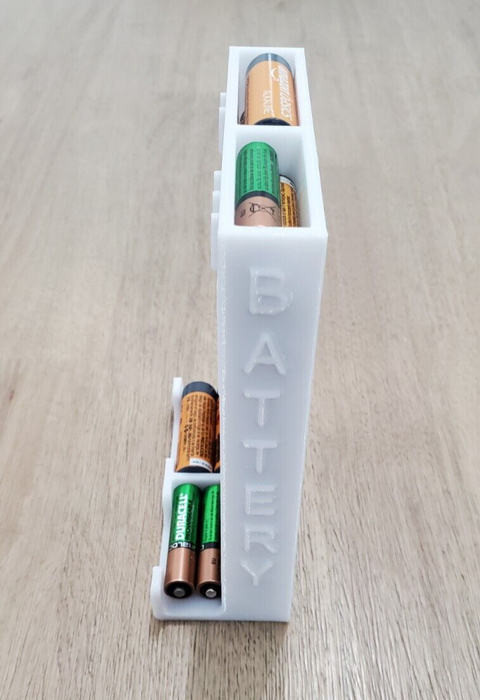 AA-AAA Battery Storage Dispenser Case Holder Box Organizer 3D Printed