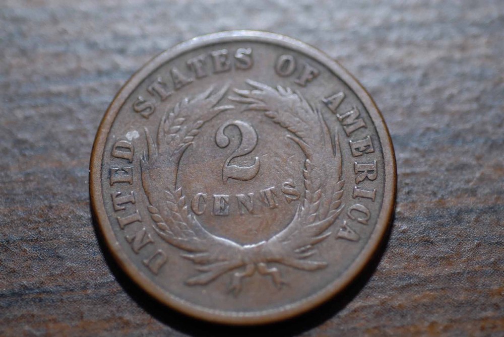 1870 Two Cent Piece, AG