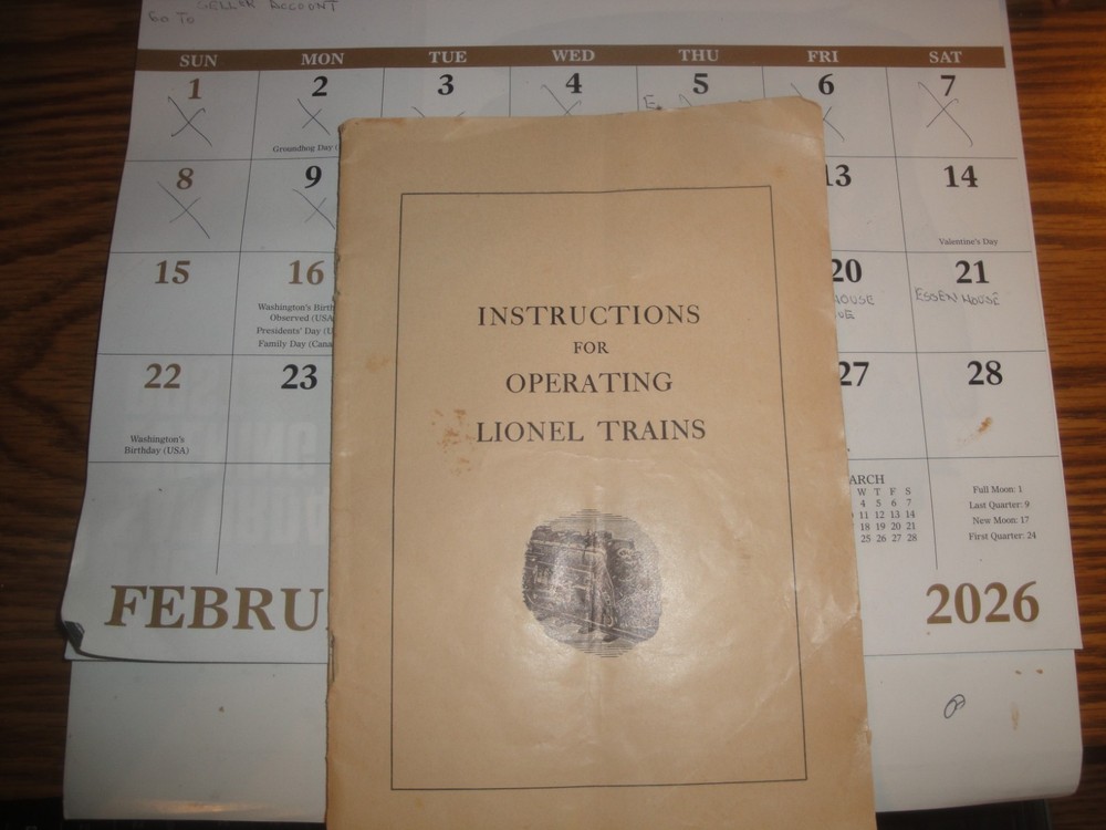 Lionel 1941 instruction book (Original)