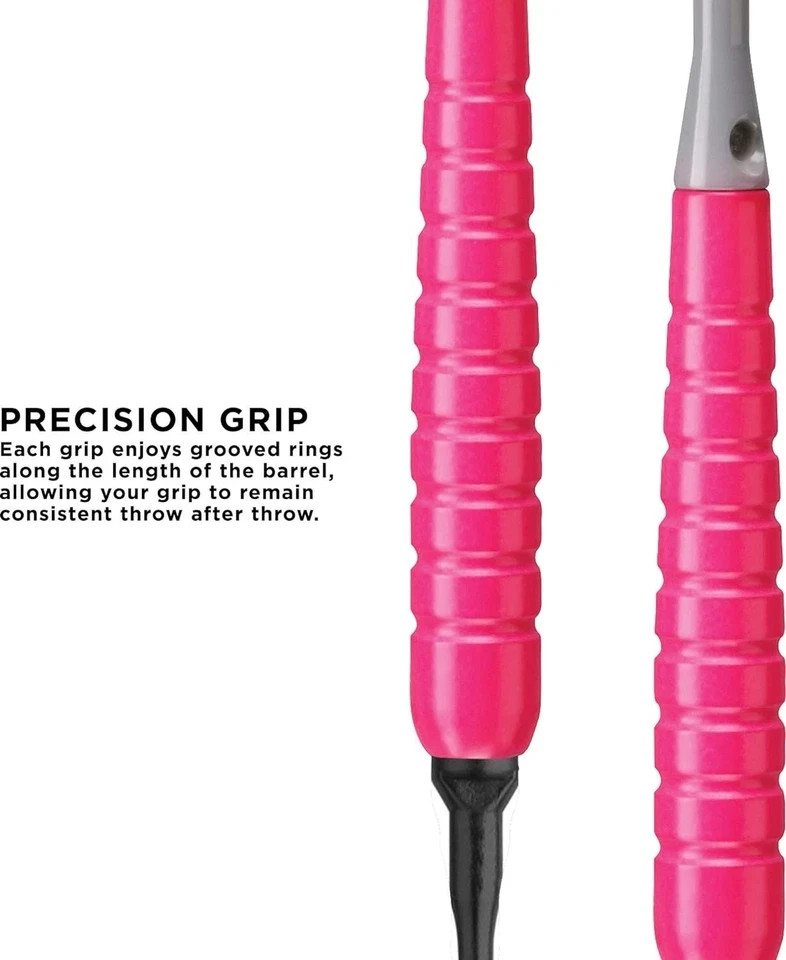 Viper V Glo Soft Tip Darts, Pink/Grey, 18 Grams