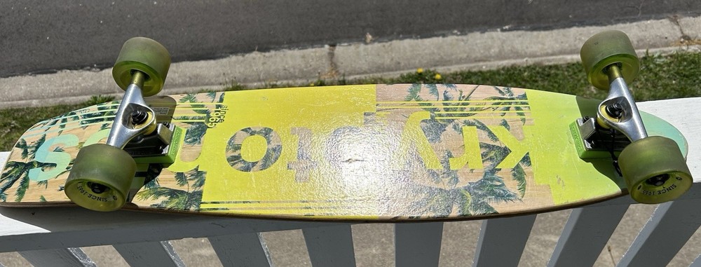 KRYPTONICS Skateboard Sun & Palm Trees 36" Complete Longboard