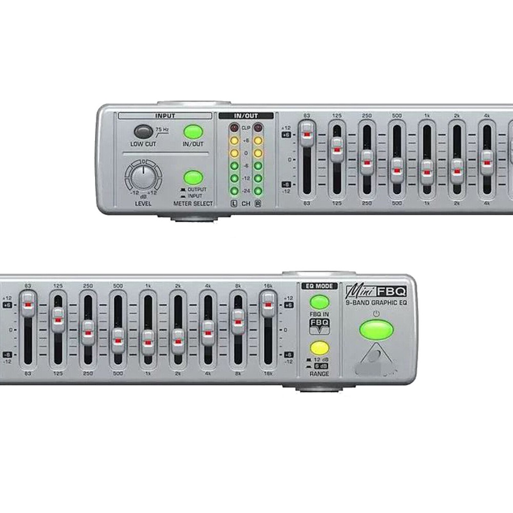 FBQ800 Compact 9-Band Graphic EQ Equalizer Suppressor Equalizer Processor New