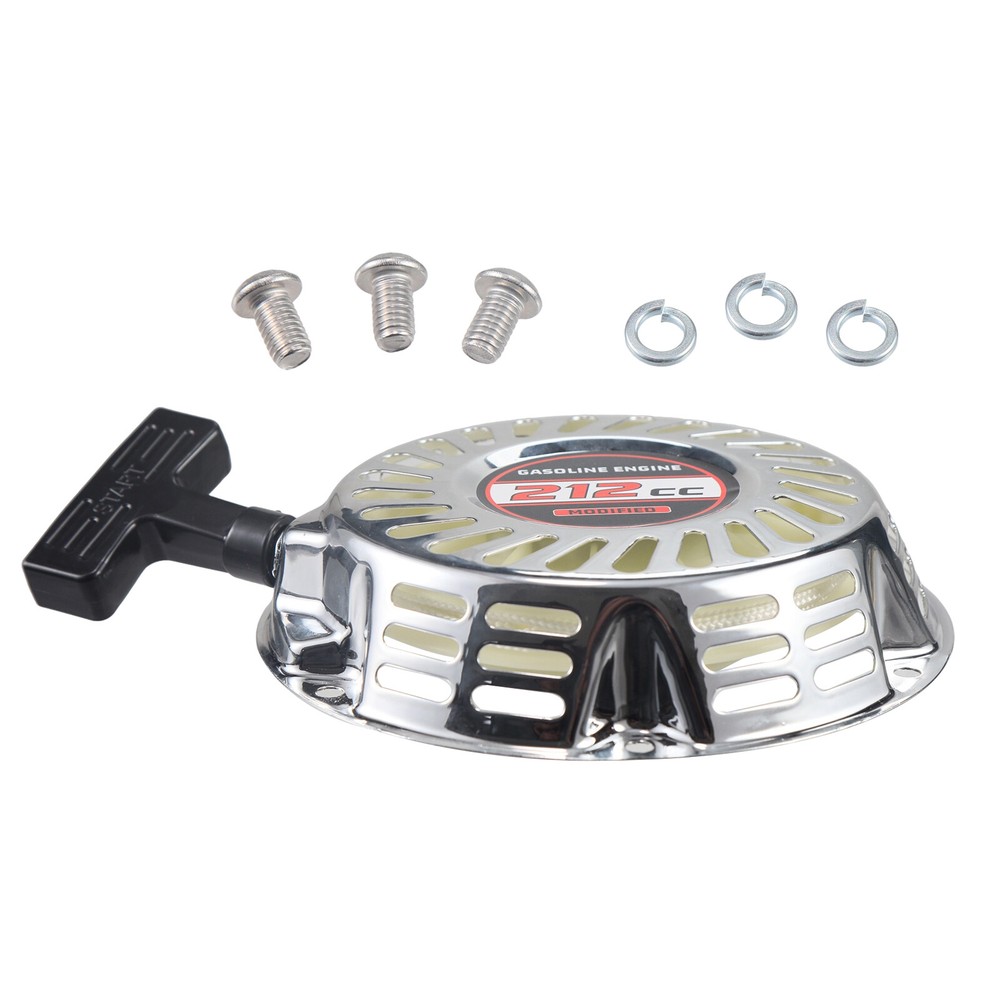 Silver Chrome Pull Recoil Starter For Honda GX160 GX200 Harbor Freight 196cc