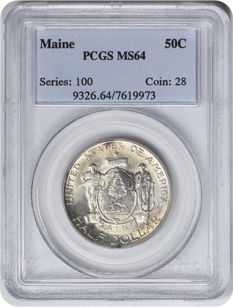 Maine Commemorative Silver Half Dollar 1920 MS64 PCGS