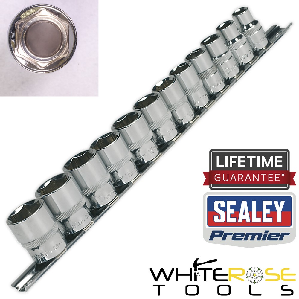 Sealey Socket Set 12pc 3/8"Sq Drive WallDrive® Metric Premier
