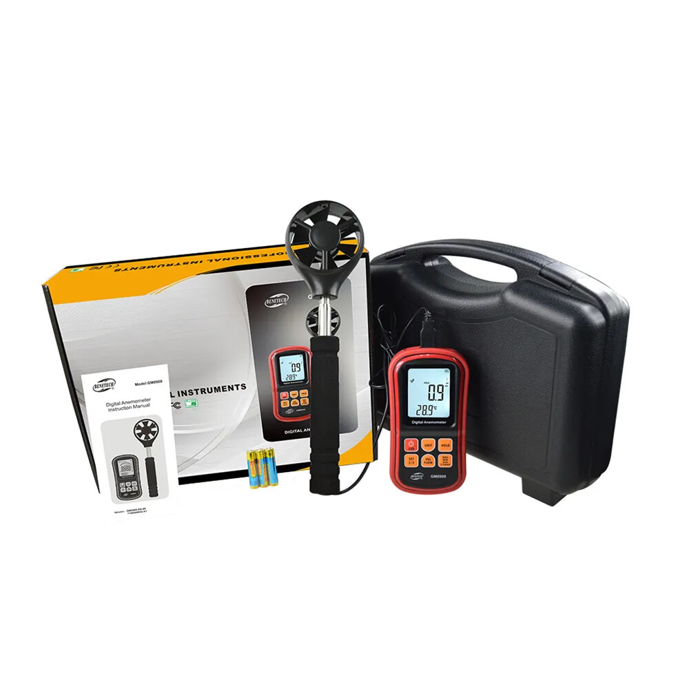 GM8909 Multifunctional Digital Anemometer Thermometer Windmeter Wind Measuring