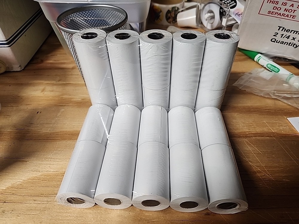 2 1/4 x 50 ft thermal paper rolls