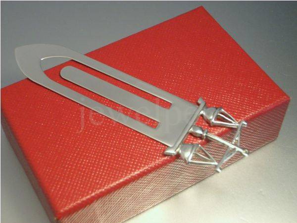 Bookmark Justitia Scale Suum Cuique Solid 925 Sterling Silver (V1)