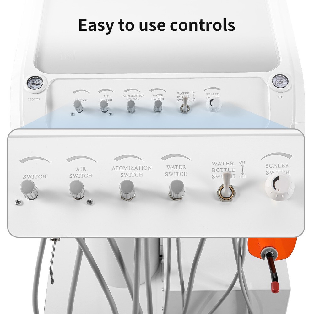 Dental Unit Chair Integral Computer Controlled DC / Mobile Delivery Unit 4 Hole