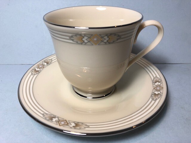 Lenox Silver Springs Footed Cup & Saucer Set(s)
