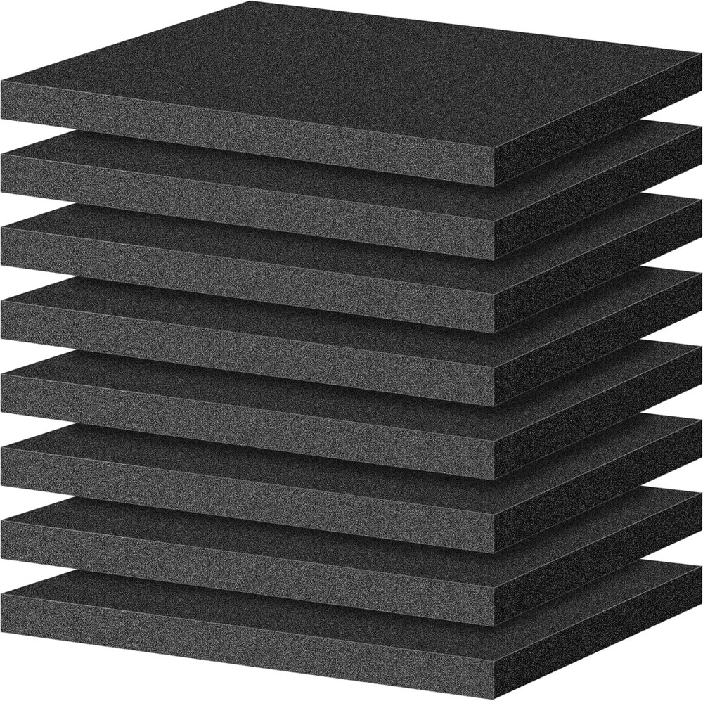 Polyurethane Foam Sheets, 8P 16 X 12 X 1 Inch Cuttable Tool Box Case